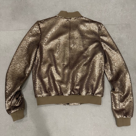 Guess Champagne Sequin Bomber Jacket - Picture 2 of 4